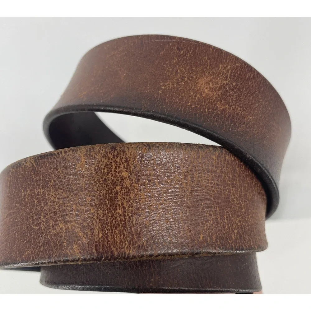 Vintage Brown Leather Men's Size 38-40 USA Distressed 1 1/2